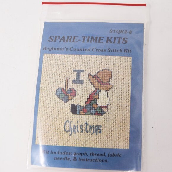 Spare Time Kits Christmas Cross Stitch Wizzers Sam Snowman Vintage Lot New DIY - Picture 3 of 8